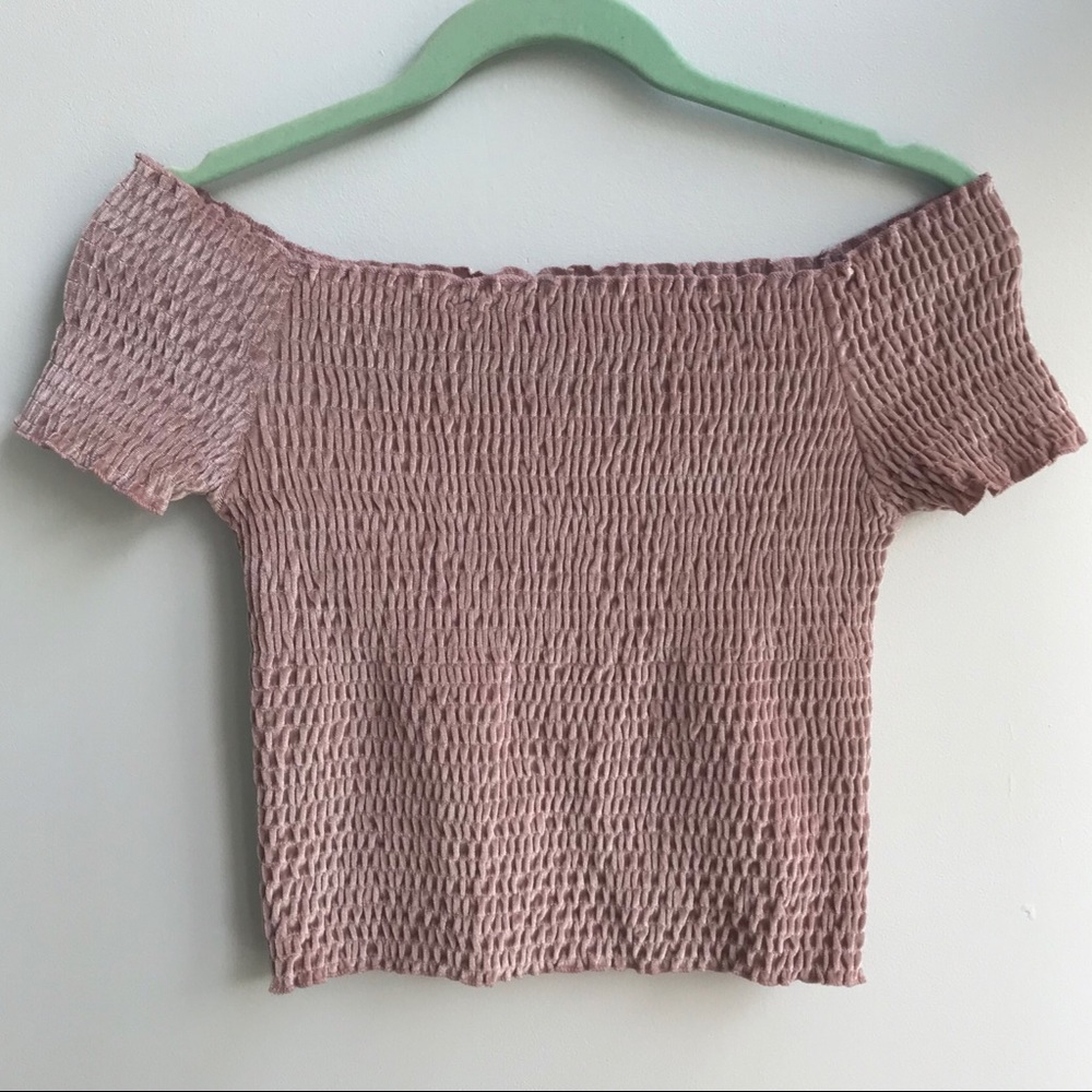 •Urban Outfitters• off the shoulder smocked top - Picture 2 of 3